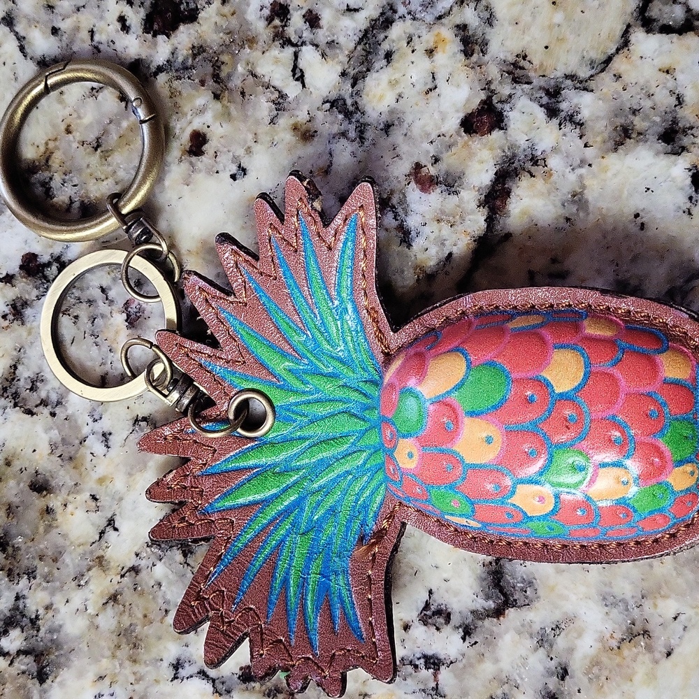 Patricia Nash Pineapple Bag Charm Key Fob